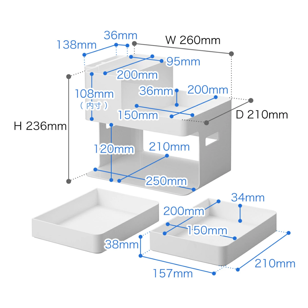 【預購】日本進口 山崎實業 YAMAZAKI 塔式美甲GEL甲用具收納盒