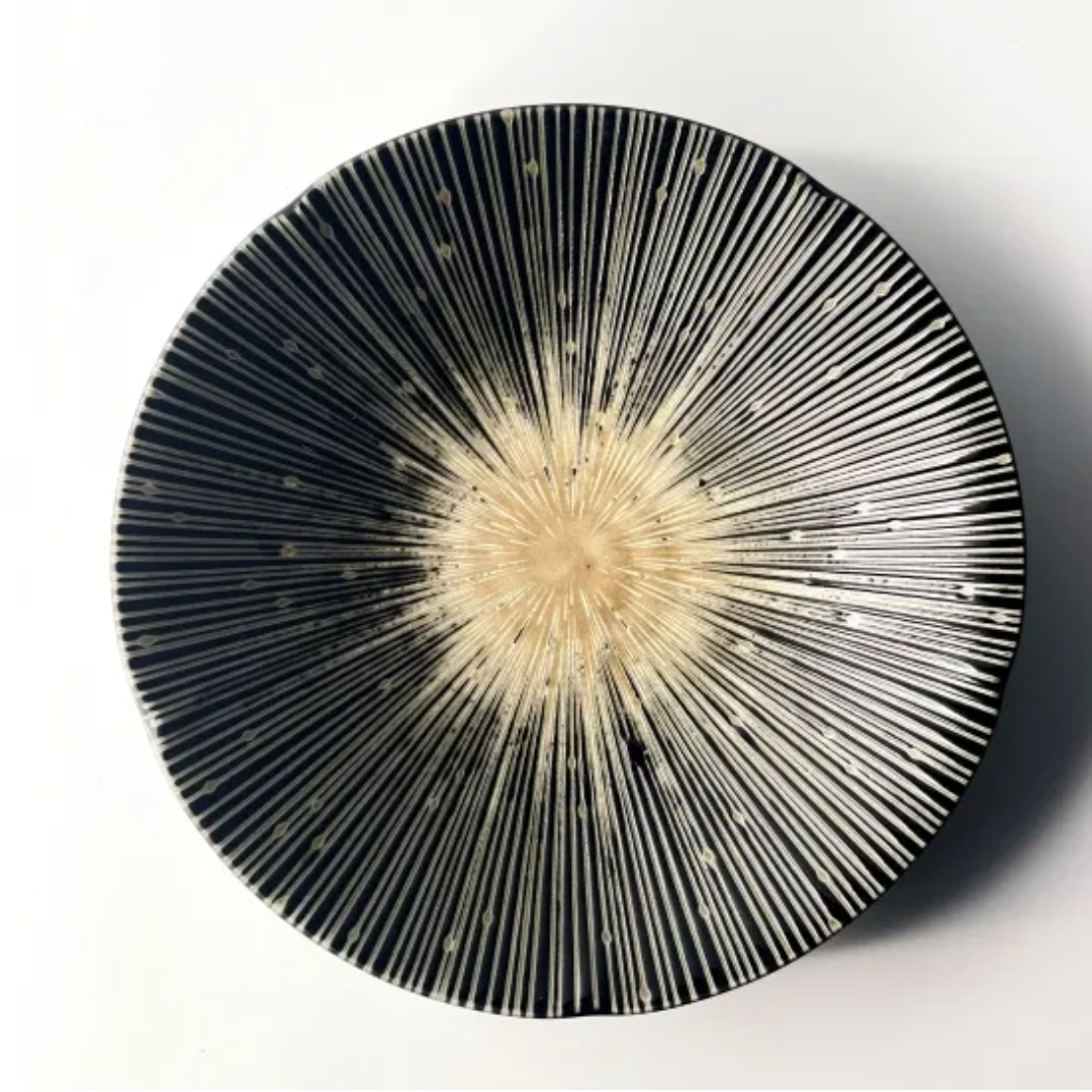 【預購】日本製 BLOOM 風花 美濃燒 千段十草系列 餐碟 (22cm)