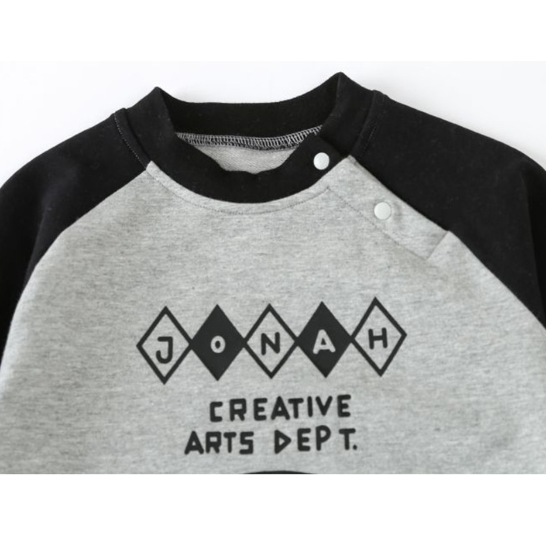 【現貨】冬季嬰兒 長袖灰色衛衣連身衣/爬服