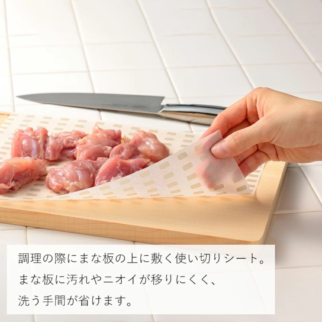 【預購】日本製 AUX Leye 一次性 可切割防止異味墊紙餐盤砧板