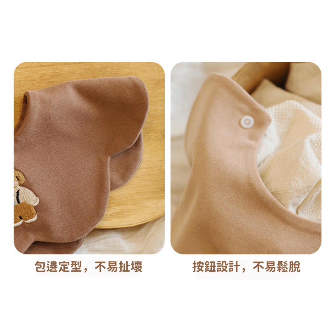 【預購】雙面用 嬰兒 純棉加大吸水動物刺繡口水巾 (自選1套5條/單購)