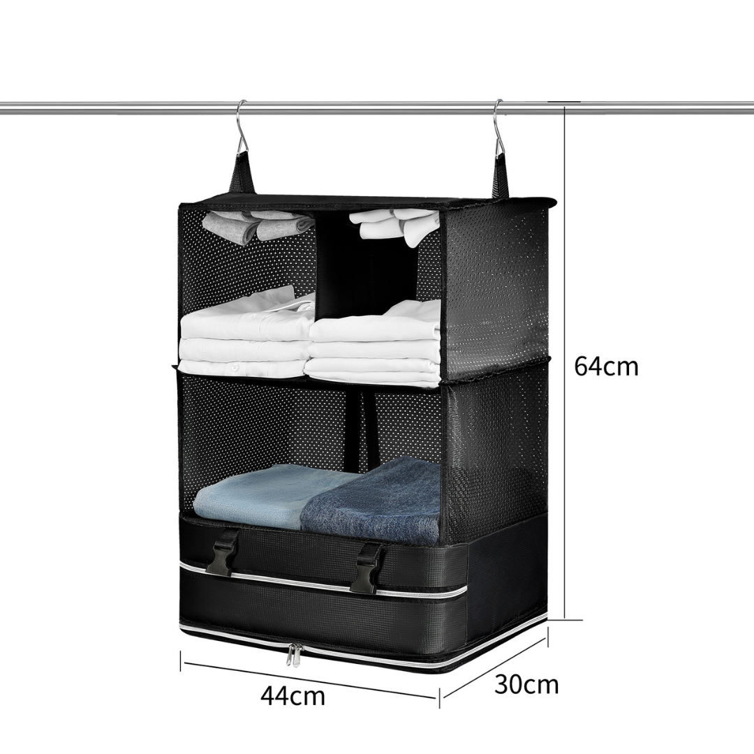【預購】旅行必備~行走的衣櫃 懸掛式壓縮折疊大容量旅行包