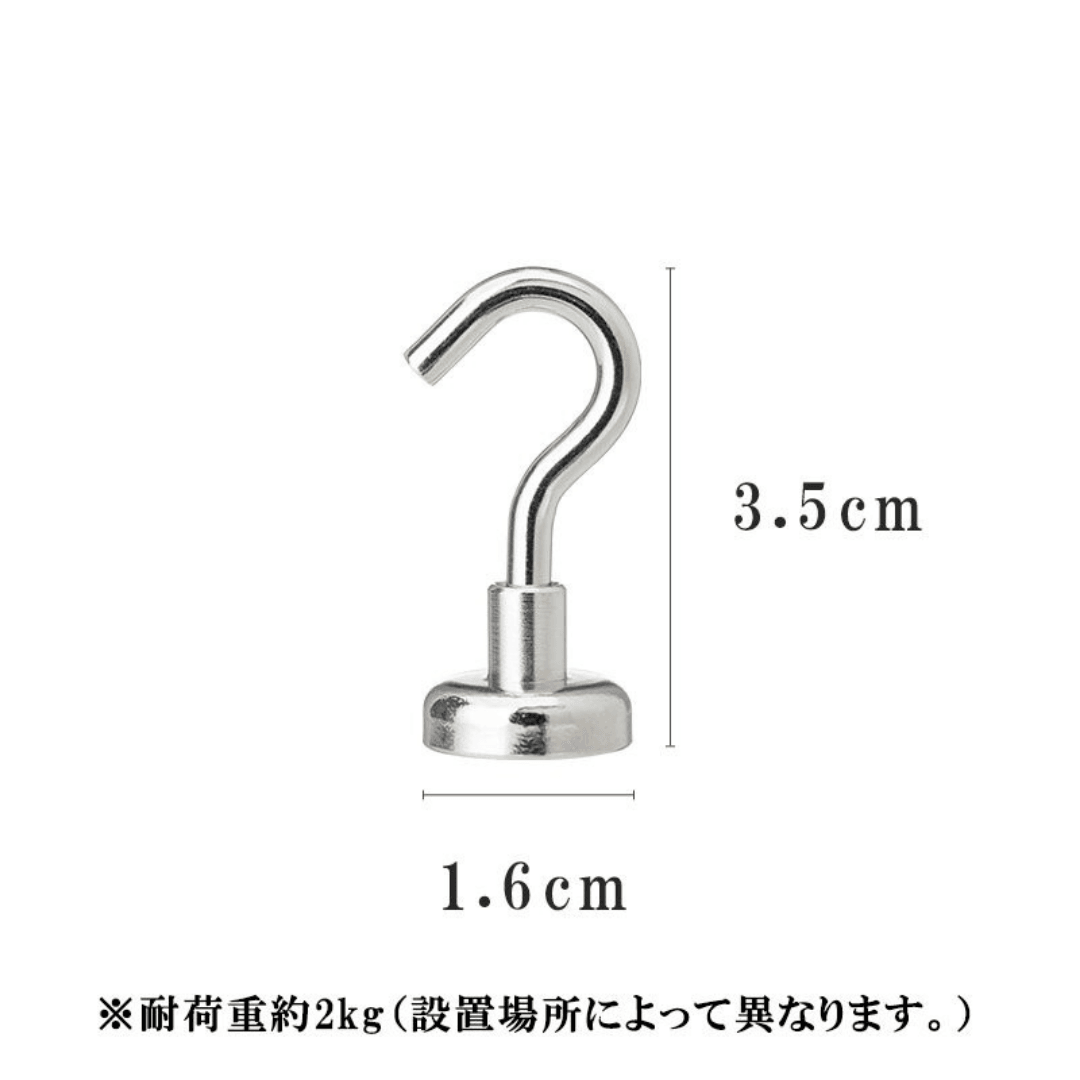 【預購】日本進口 Shimoyama 霜山 磁鐵掛鉤免打孔金屬廚房冰箱掛鉤 (4入)