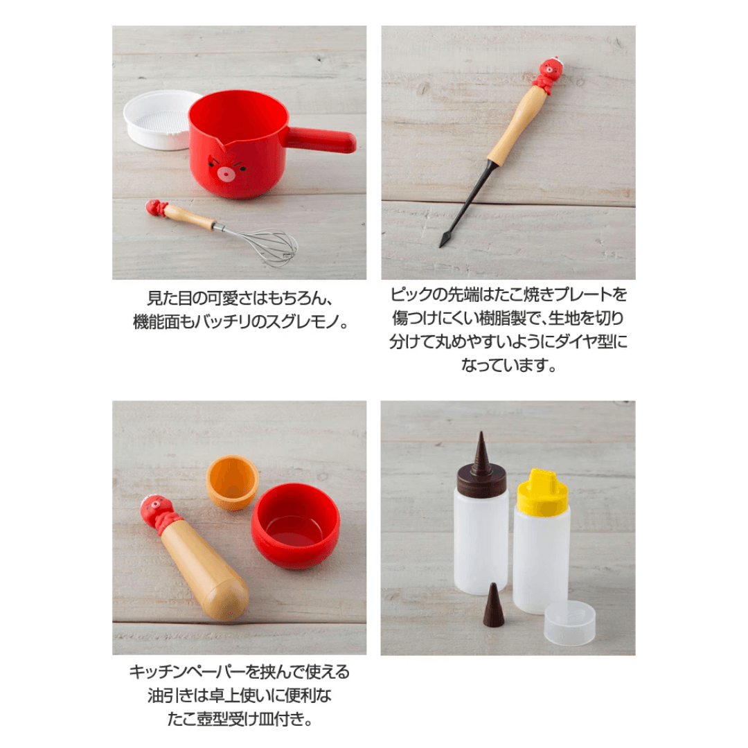 【預購】日本進口 KAI 貝印 章魚燒工具全套 (5種入)