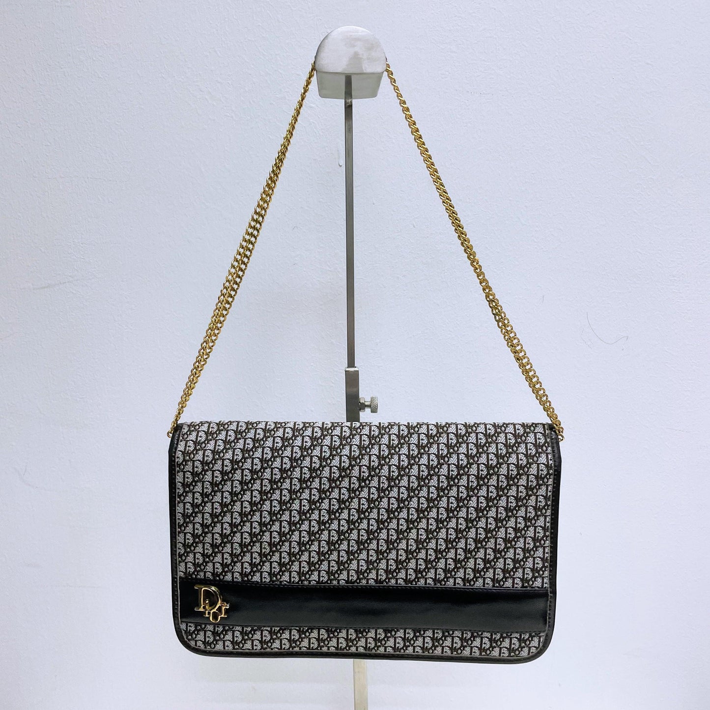 |In-Stock|Dior 復古 Trotter 棕色迷你兩用鏈條包