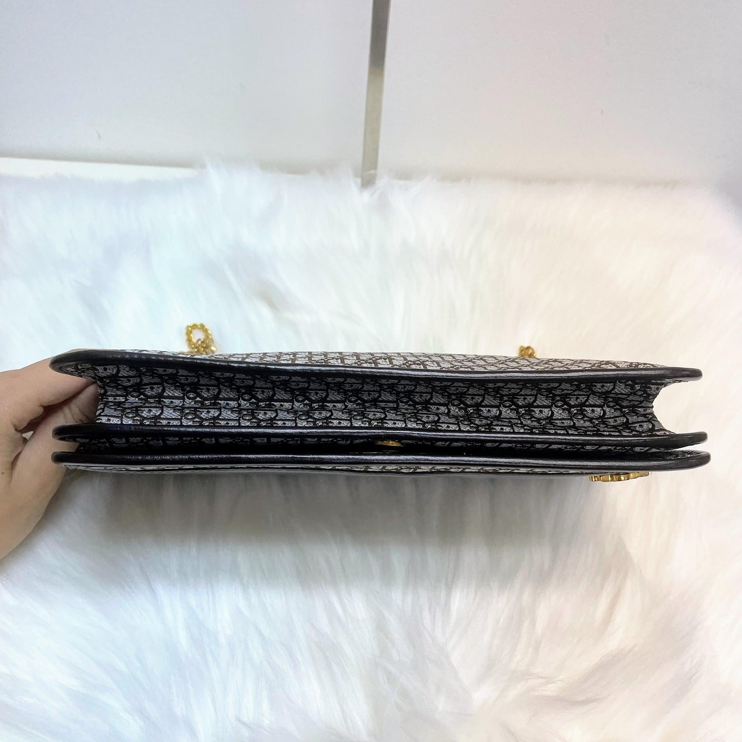 |In-Stock|Dior 復古 Trotter 棕色迷你兩用鏈條包