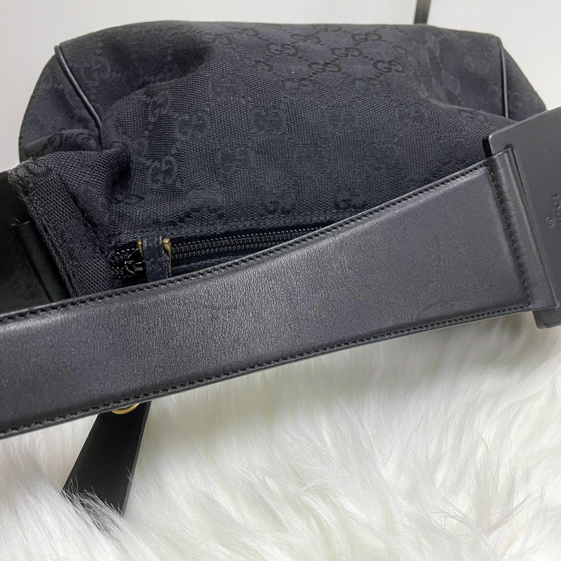 |In-Stock|GUCCI 黑色暗花GG帆布x 皮革手提單肩包 - Cnjpkitchen ❤️ 🇯🇵日本廚具 家居生活雜貨店