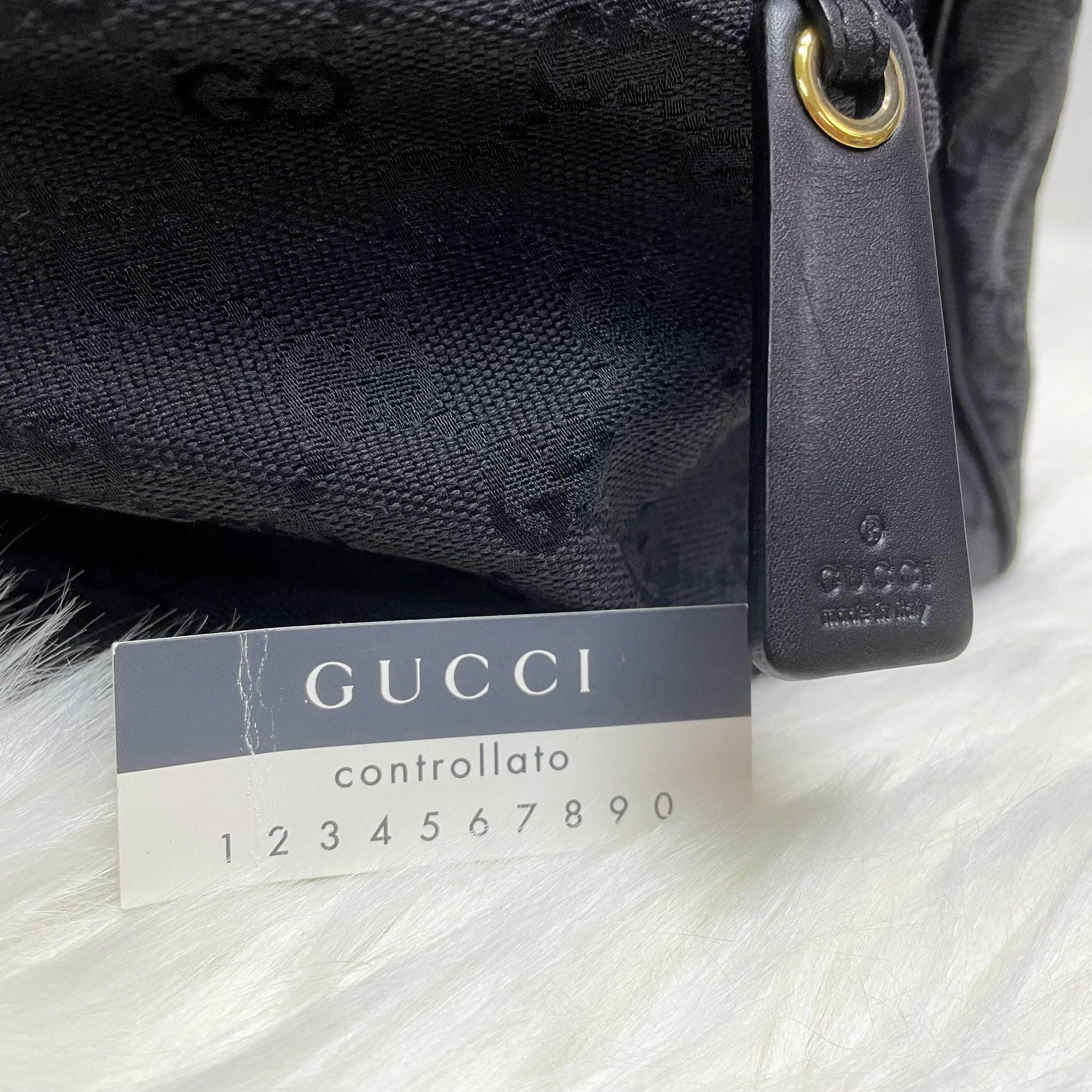 |In-Stock|GUCCI 黑色暗花GG帆布x 皮革手提單肩包 - Cnjpkitchen ❤️ 🇯🇵日本廚具 家居生活雜貨店