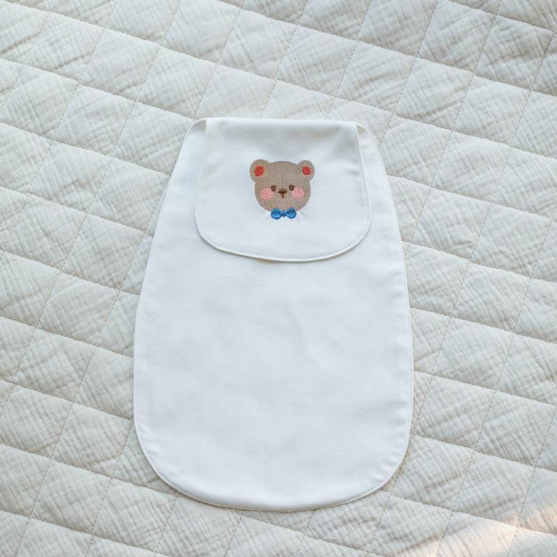 【預購】北歐風 春夏季3層棉紗 動物刺繡吸汗背巾 (單購 / 自選1套3條)