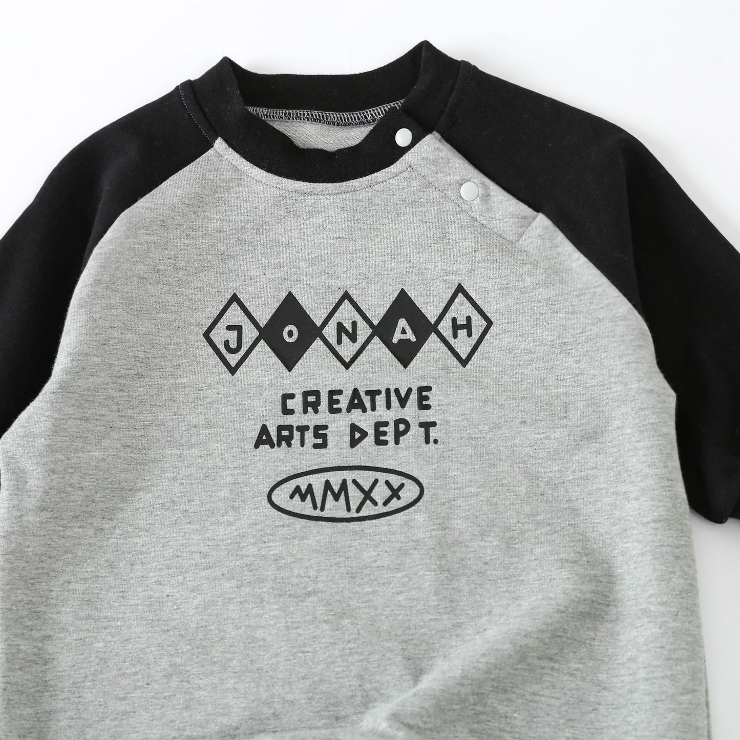 【現貨】冬季嬰兒 長袖灰色衛衣連身衣/爬服