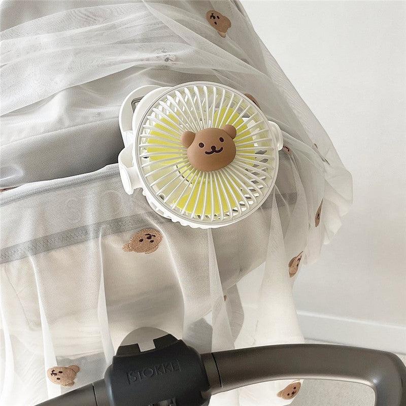 【預購 / 現貨】熊仔兔仔 可夾式嬰兒車靜音小風扇 - Cnjpkitchen ❤️ 🇯🇵日本廚具 家居生活雜貨店
