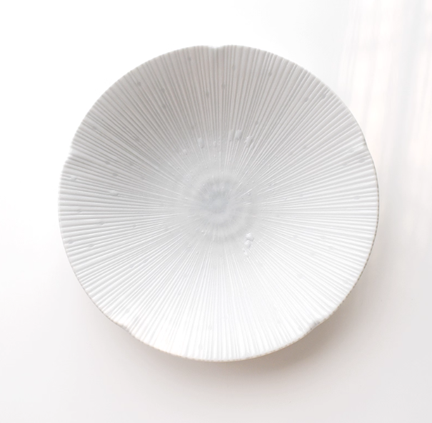 【預購】日本製 BLOOM 風花 美濃燒 千段十草系列 餐碟 (22cm)