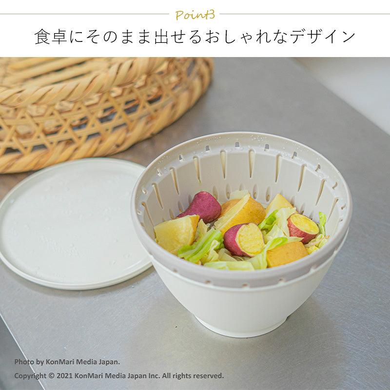 【預購】日本製 防污抗菌 耐熱漏勺瀝水料理碗 (2件套) - Cnjpkitchen ❤️ 🇯🇵日本廚具 家居生活雜貨店