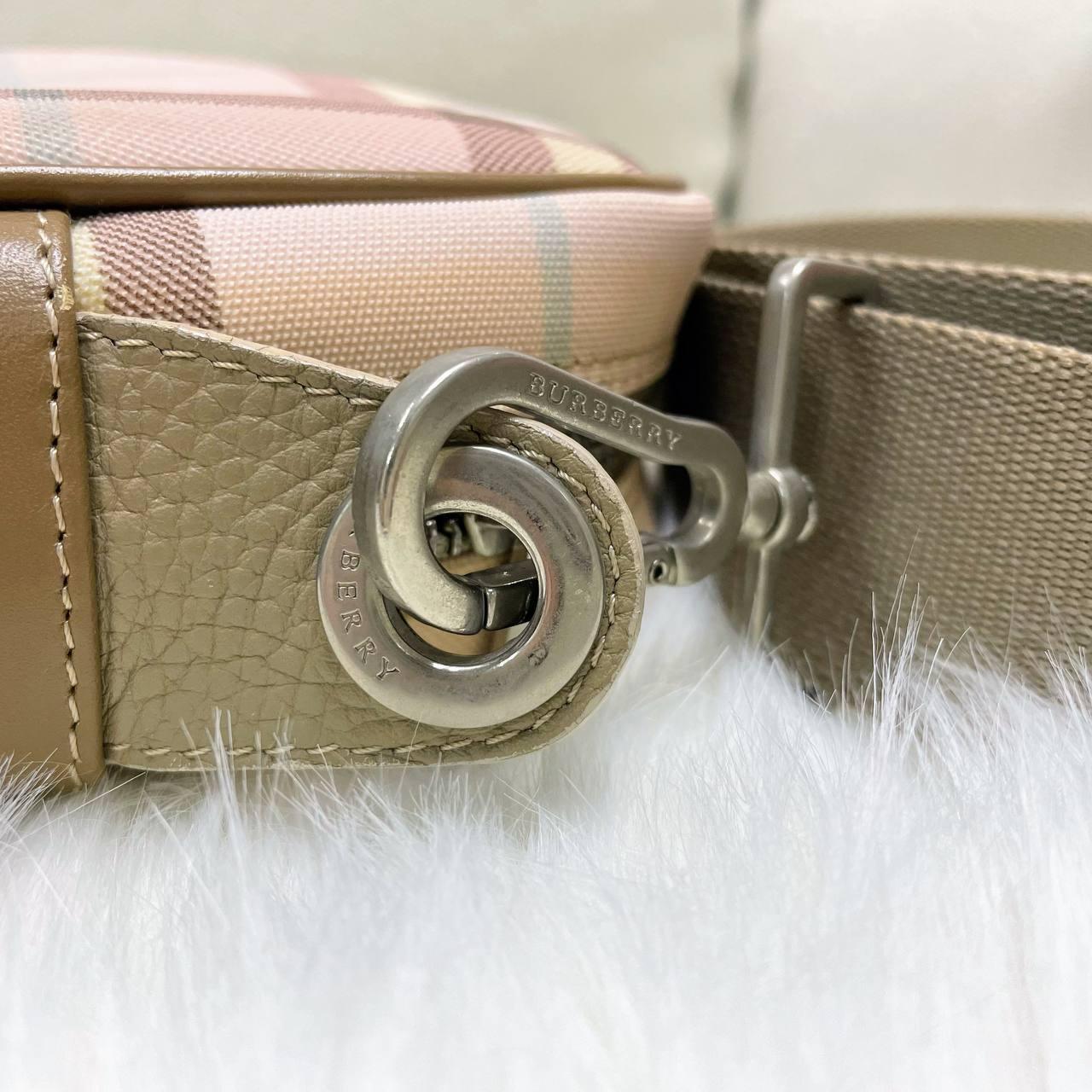 【 In - Stock 】Burberry Nova 正方形粉紅色格紋斜揹包 - Cnjpkitchen ❤️ 🇯🇵日本廚具 家居生活雜貨店