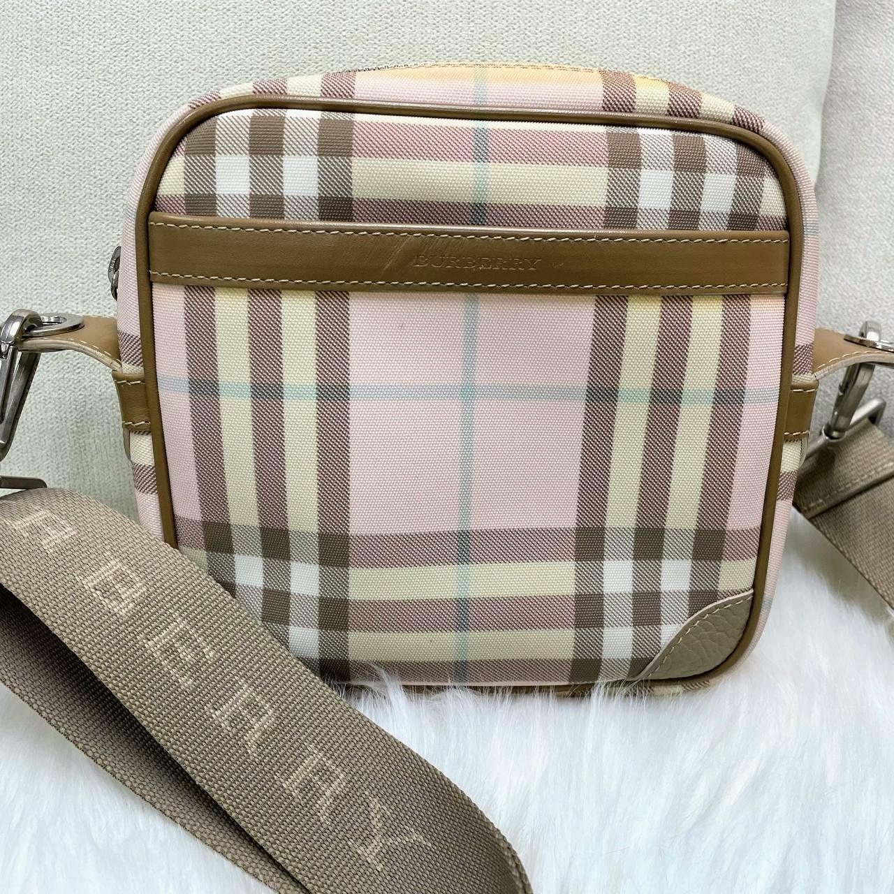 【 In - Stock 】Burberry Nova 正方形粉紅色格紋斜揹包 - Cnjpkitchen ❤️ 🇯🇵日本廚具 家居生活雜貨店
