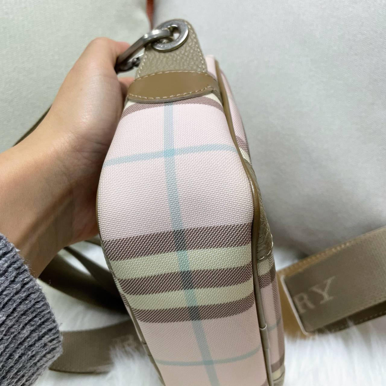 【 In - Stock 】Burberry Nova 正方形粉紅色格紋斜揹包 - Cnjpkitchen ❤️ 🇯🇵日本廚具 家居生活雜貨店