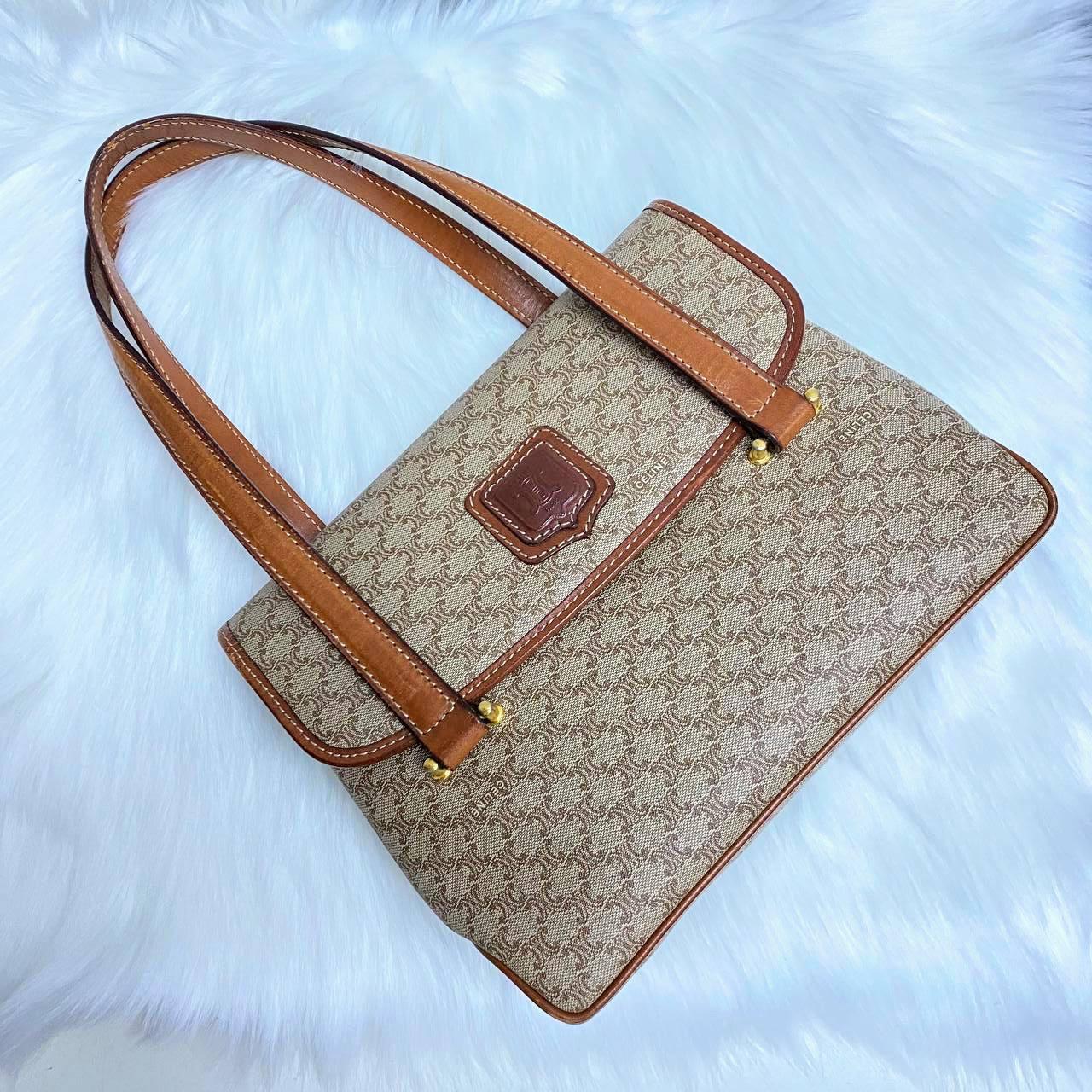 【 In - Stock 】Celine Macadam 復古淺色碎石紋老花手拿包 - Cnjpkitchen ❤️ 🇯🇵日本廚具 家居生活雜貨店