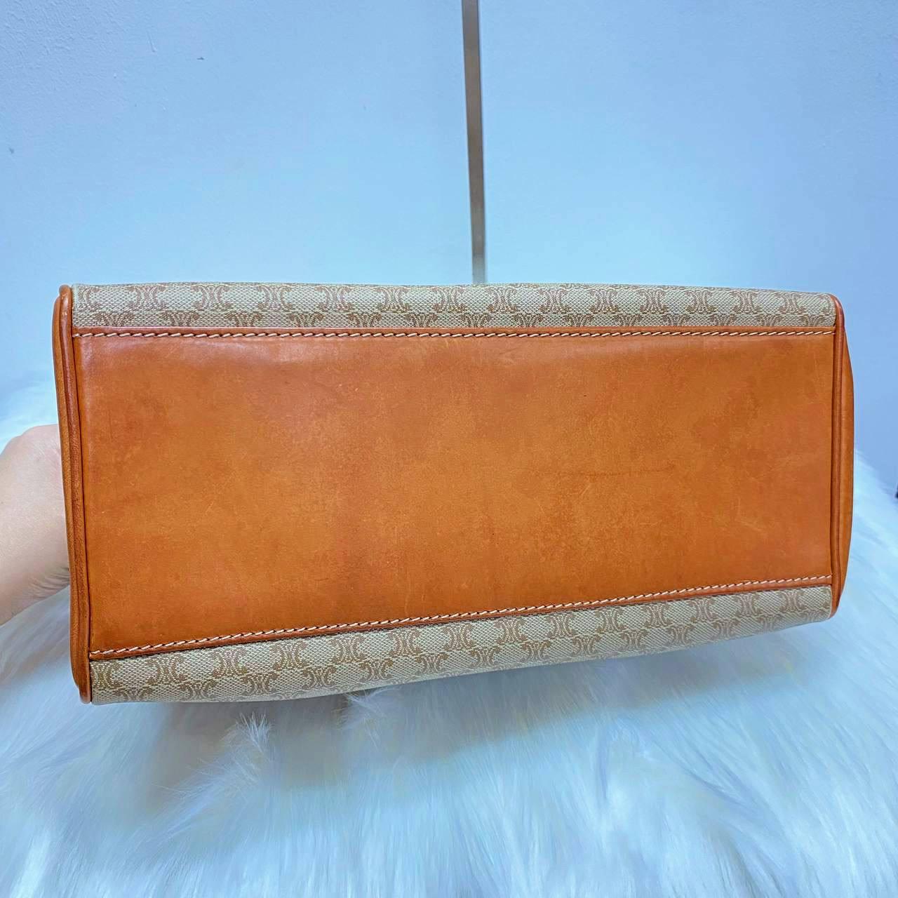 【 In - Stock 】Celine 復古 淺色Macadam PVC Kelly 皮革手提包 - Cnjpkitchen ❤️ 🇯🇵日本廚具 家居生活雜貨店