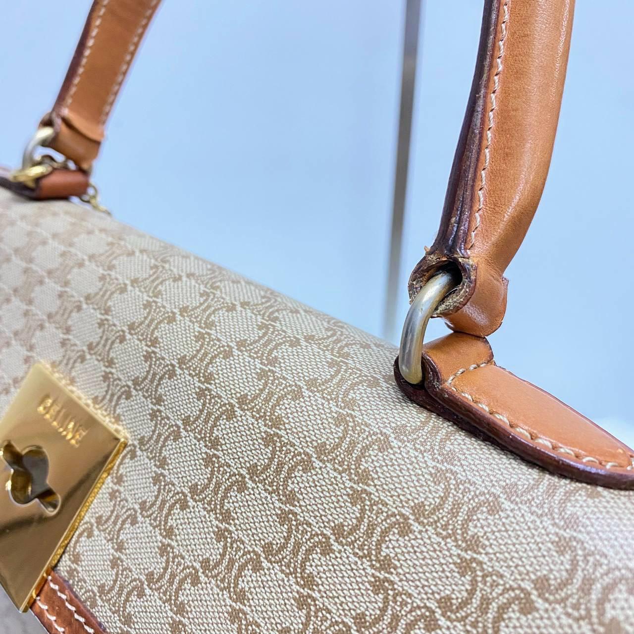 【 In - Stock 】Celine 復古 淺色Macadam PVC Kelly 皮革手提包 - Cnjpkitchen ❤️ 🇯🇵日本廚具 家居生活雜貨店