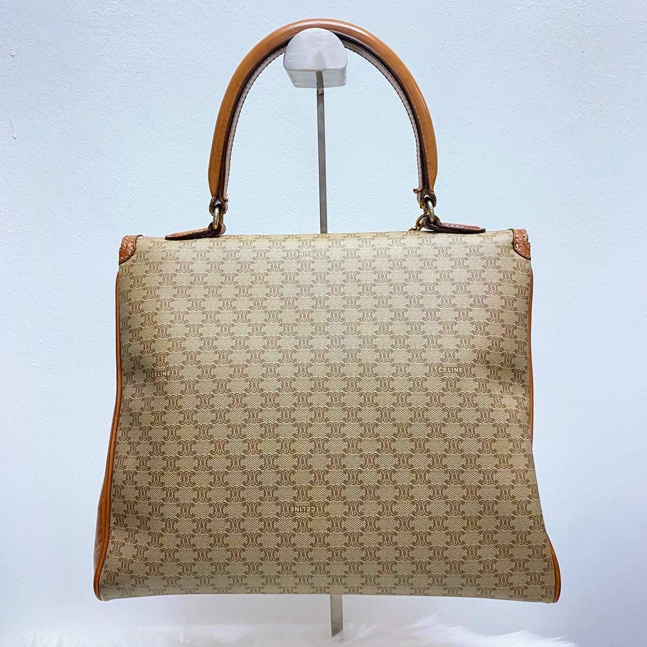 【 In - Stock 】Celine 復古 淺色Macadam PVC Kelly 皮革手提包 - Cnjpkitchen ❤️ 🇯🇵日本廚具 家居生活雜貨店