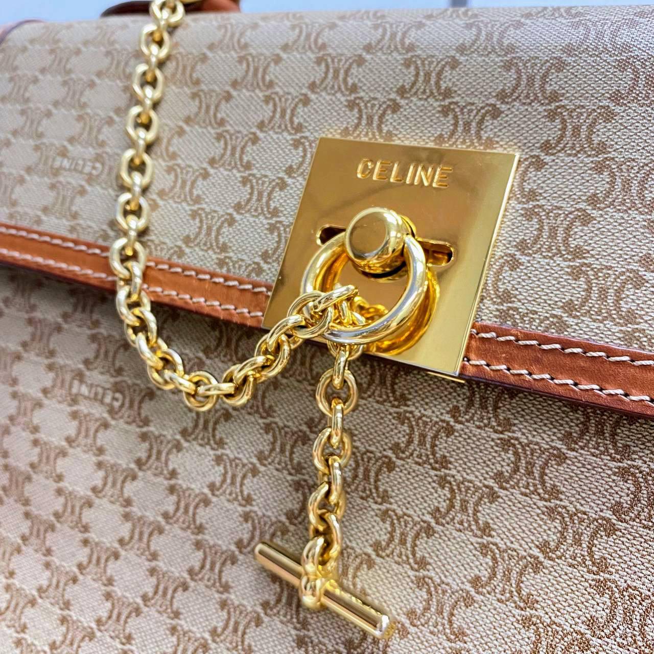 【 In - Stock 】Celine 復古 淺色Macadam PVC Kelly 皮革手提包 - Cnjpkitchen ❤️ 🇯🇵日本廚具 家居生活雜貨店