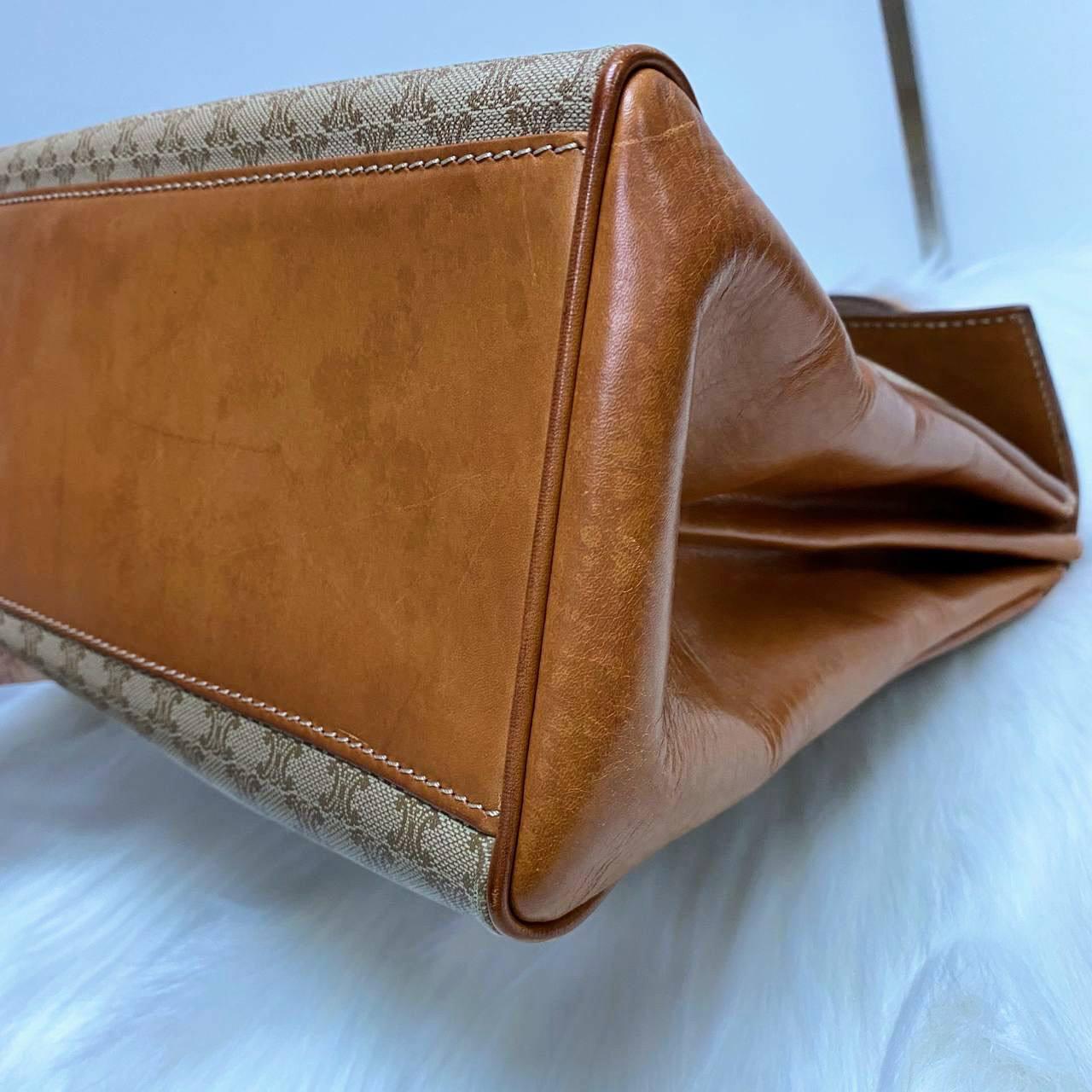 【 In - Stock 】Celine 復古 淺色Macadam PVC Kelly 皮革手提包 - Cnjpkitchen ❤️ 🇯🇵日本廚具 家居生活雜貨店