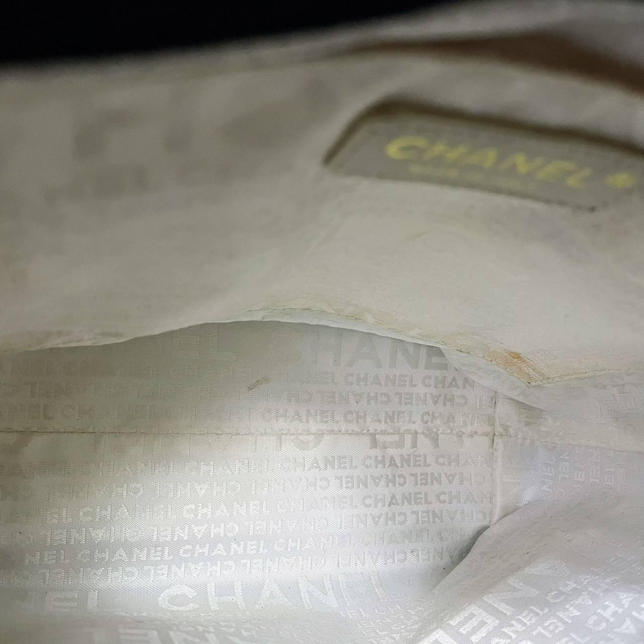 【 In - Stock 】Chanel Coco mark Vintage 黑色x白色巧克力格帆布手提包 - Cnjpkitchen ❤️ 🇯🇵日本廚具 家居生活雜貨店