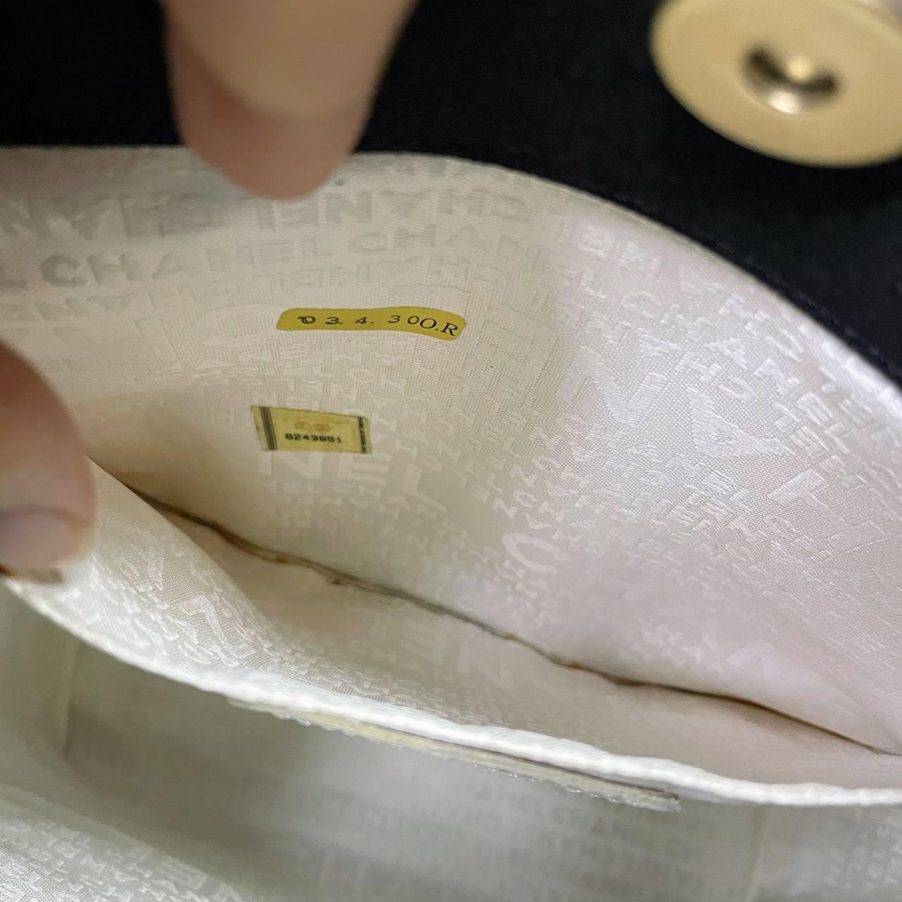 【 In - Stock 】Chanel Coco mark Vintage 黑色x白色巧克力格帆布手提包 - Cnjpkitchen ❤️ 🇯🇵日本廚具 家居生活雜貨店