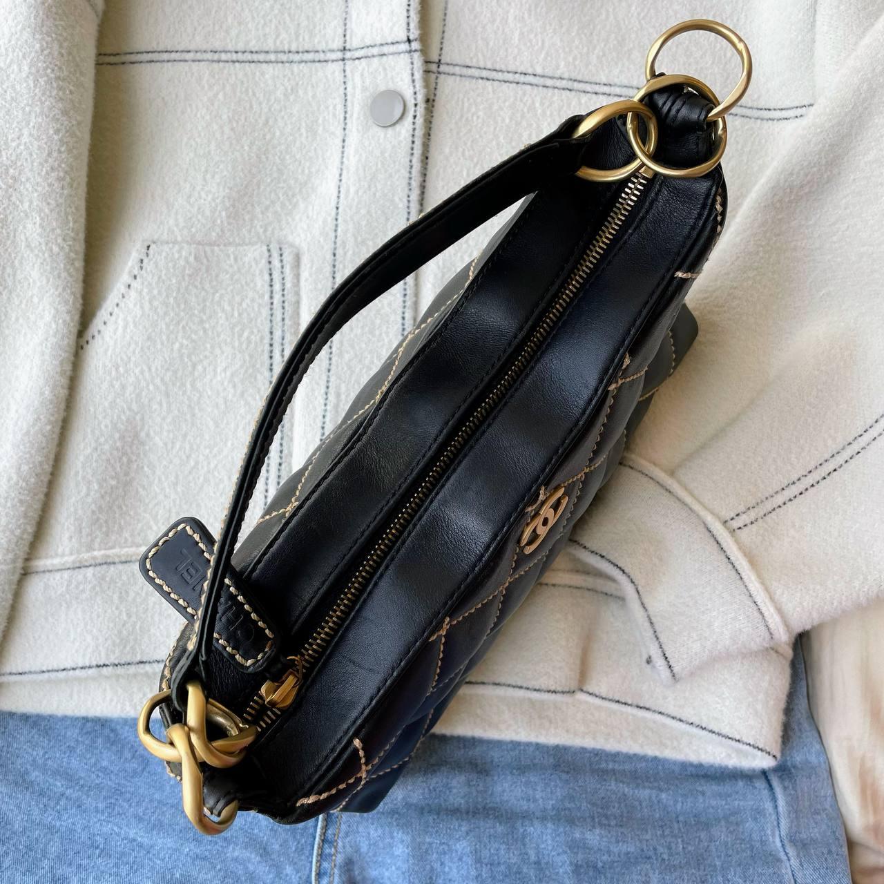 【 In - Stock 】Chanel 香奈兒 Vivian 黑色明線餃子袋 - Cnjpkitchen ❤️ 🇯🇵日本廚具 家居生活雜貨店