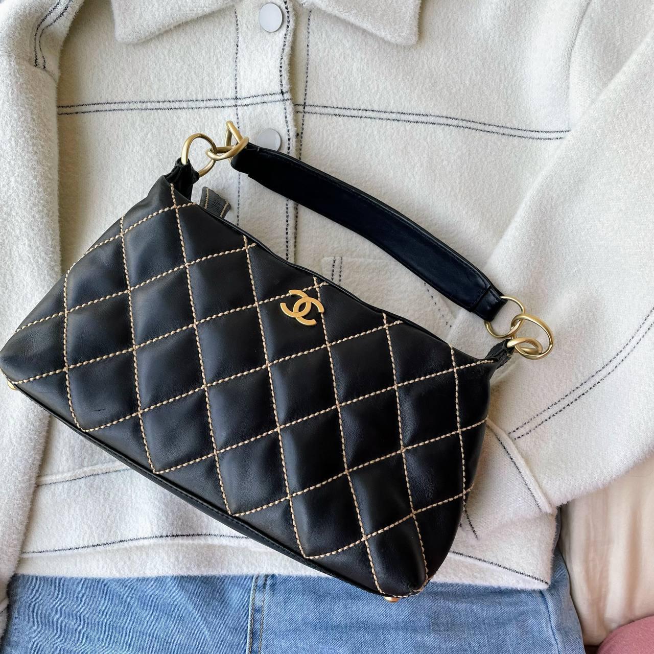 【 In - Stock 】Chanel 香奈兒 Vivian 黑色明線餃子袋 - Cnjpkitchen ❤️ 🇯🇵日本廚具 家居生活雜貨店