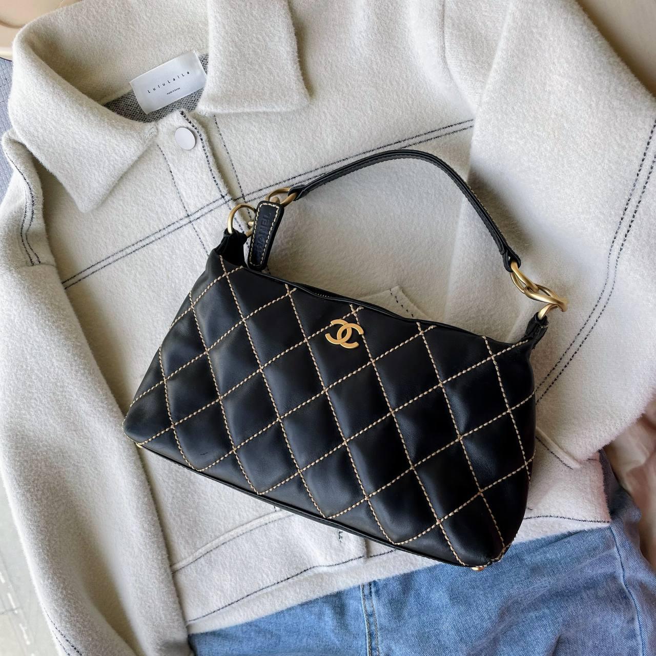 【 In - Stock 】Chanel 香奈兒 Vivian 黑色明線餃子袋 - Cnjpkitchen ❤️ 🇯🇵日本廚具 家居生活雜貨店