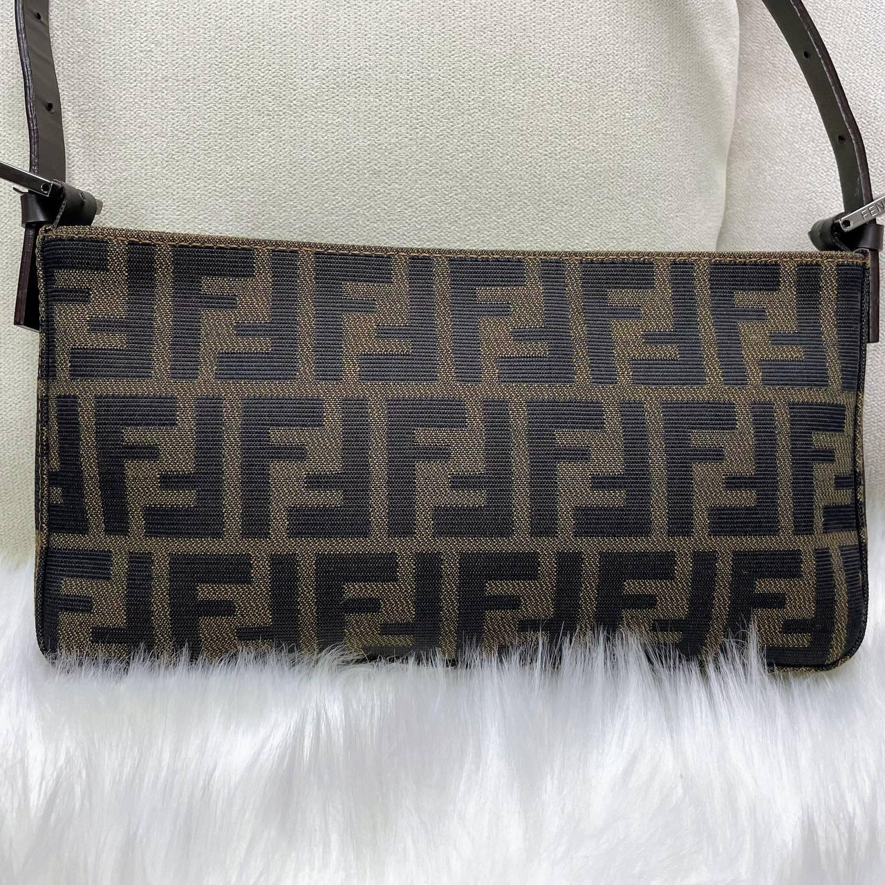 【 In - Stock 】Fendi Zucca 圖案棕茶色單肩手拿帆布包 - Cnjpkitchen ❤️ 🇯🇵日本廚具 家居生活雜貨店