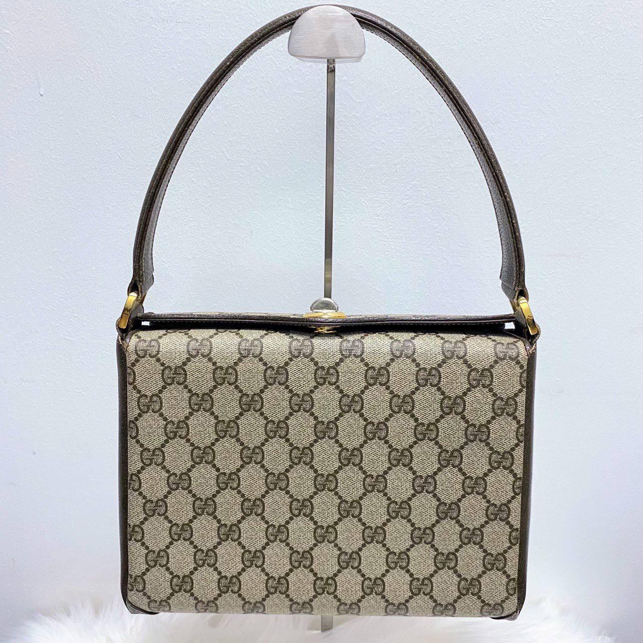 【 In - Stock 】Old Gucci 老花PVC皮革盒仔手拿包 - Cnjpkitchen ❤️ 🇯🇵日本廚具 家居生活雜貨店