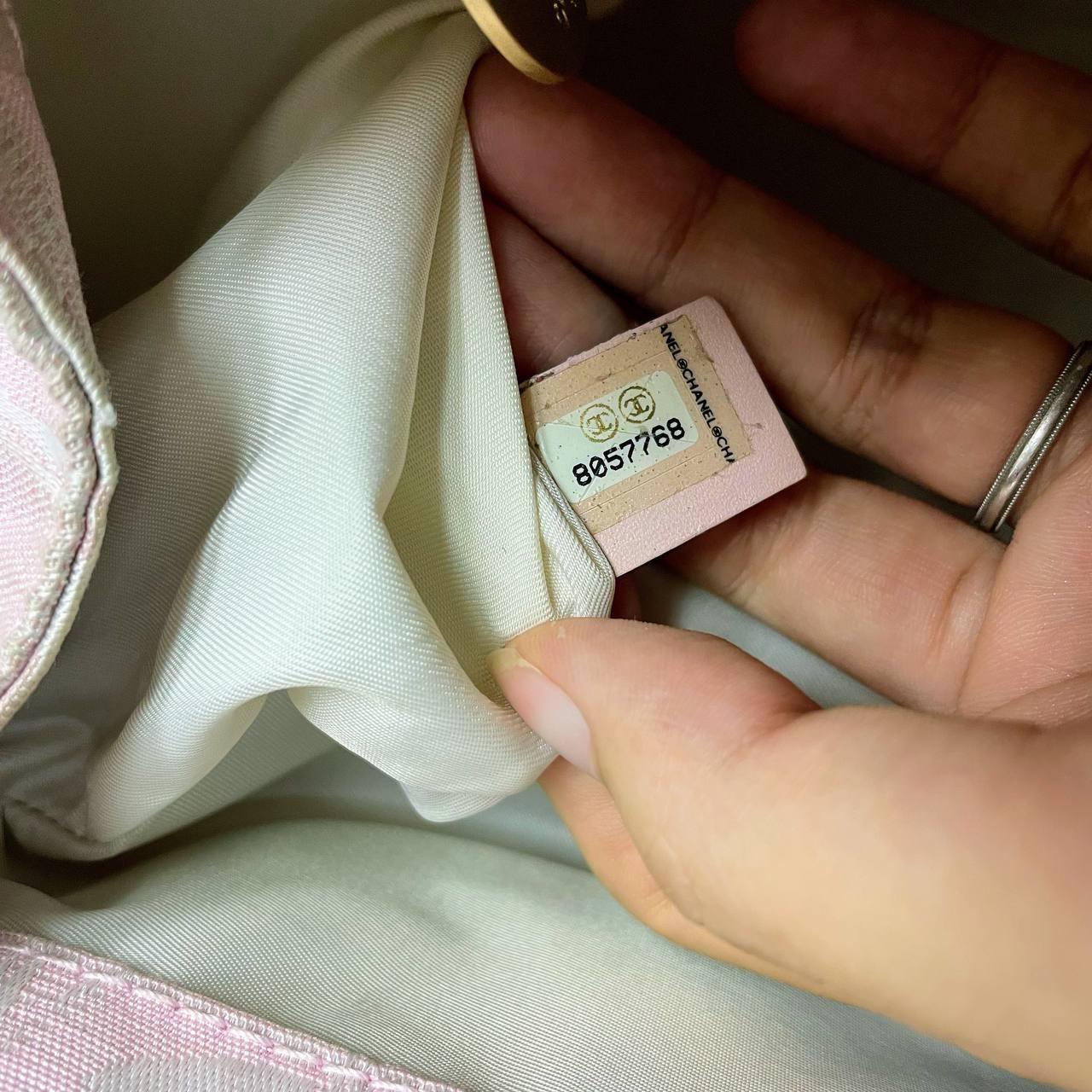 |In-Stock|Chanel 香奈兒旅行系列 粉紅色尼龍皮革手提包