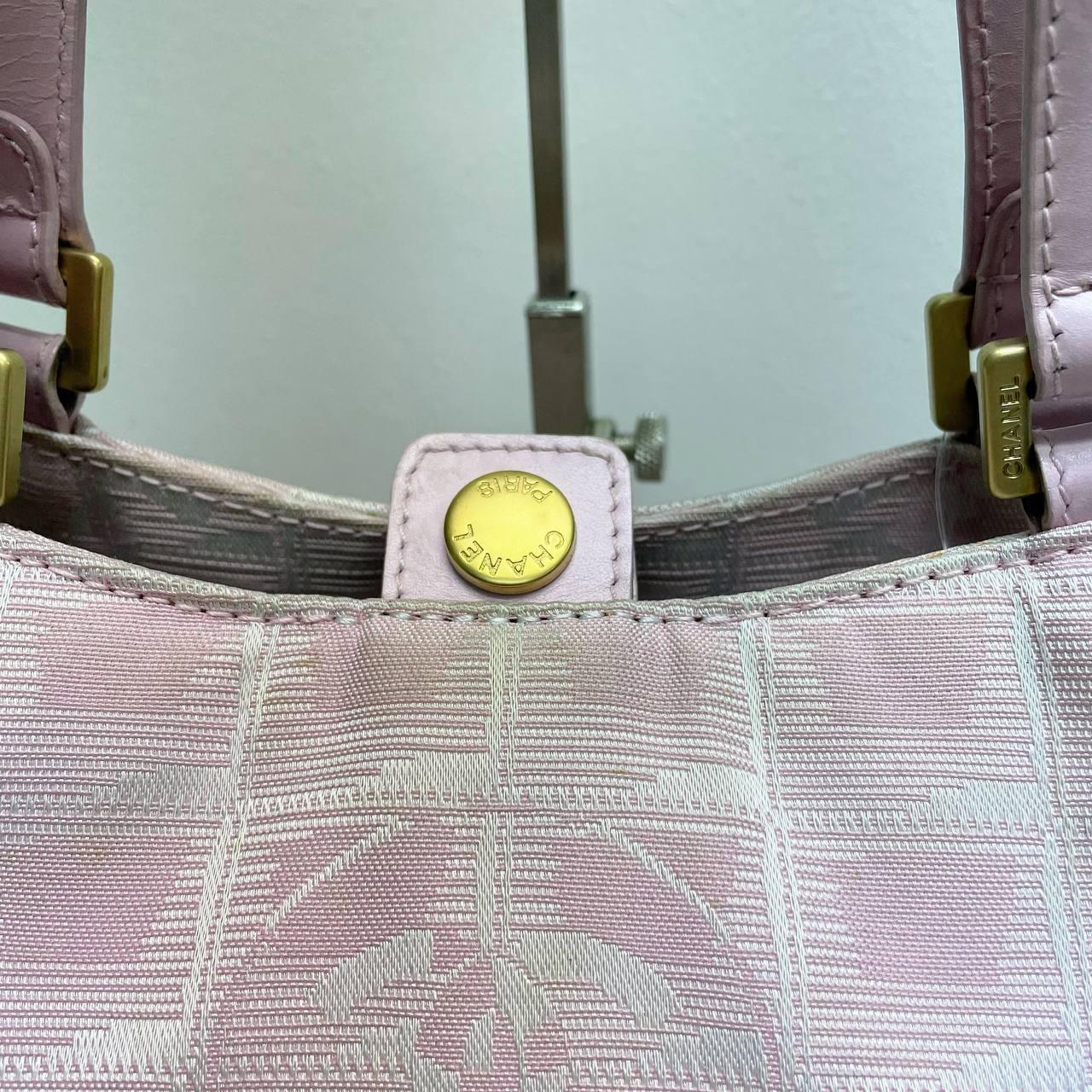 |In-Stock|Chanel 香奈兒旅行系列 粉紅色尼龍皮革手提包