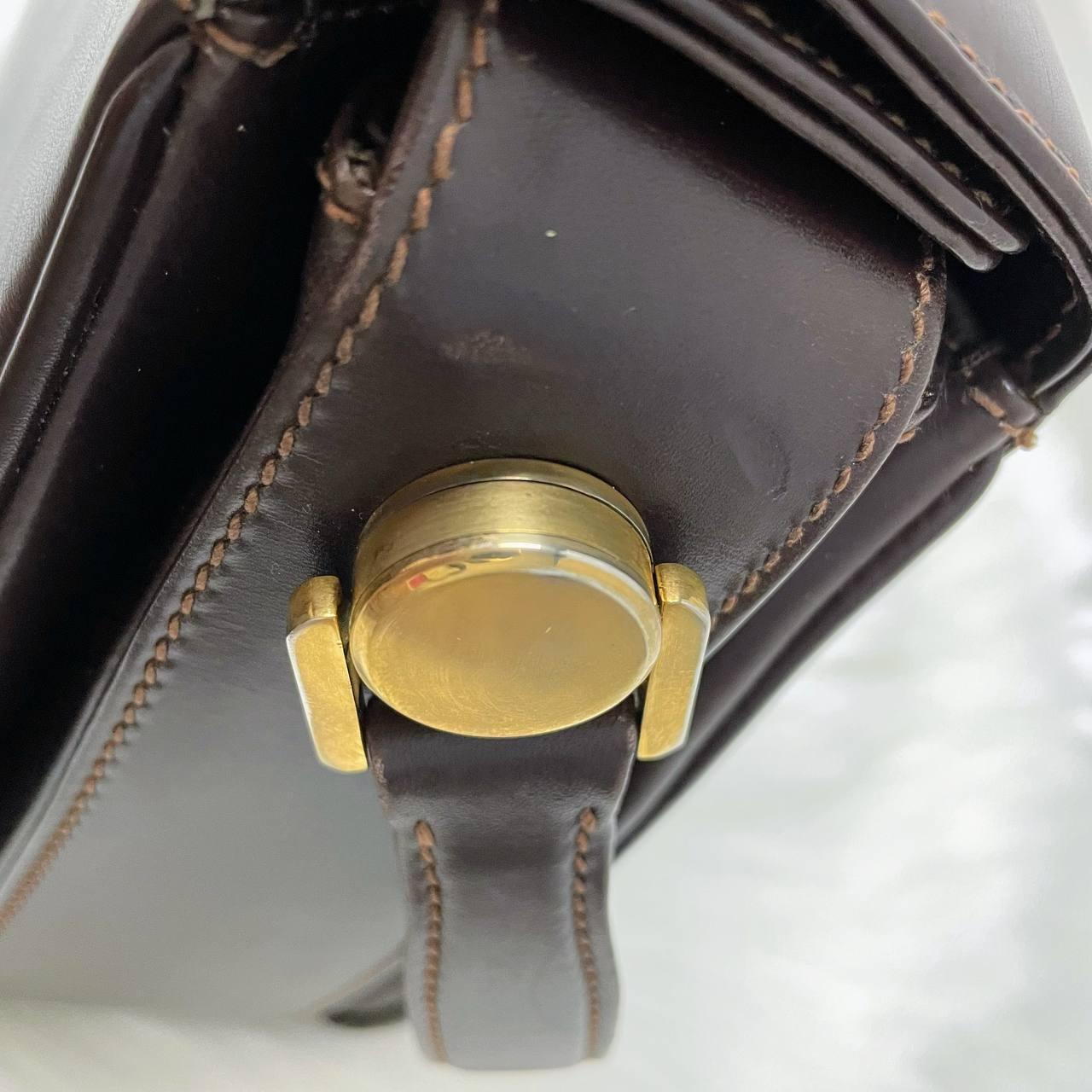 |In-Stock|Old Gucci 小牛皮GG轉鎖頭盒條單肩手提包