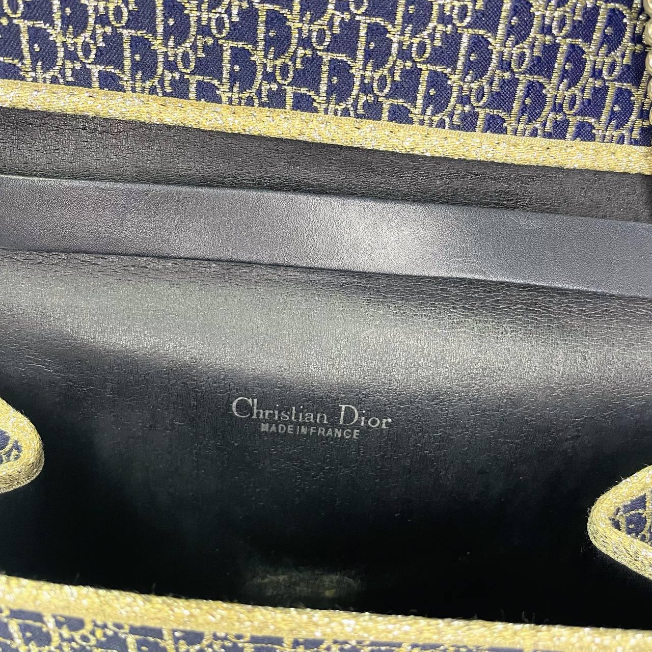 |In-Stock|Dior 復古 Trotter Lamé 銀 x 海軍藍兩用鏈條包 - Cnjpkitchen ❤️ 🇯🇵日本廚具 家居生活雜貨店