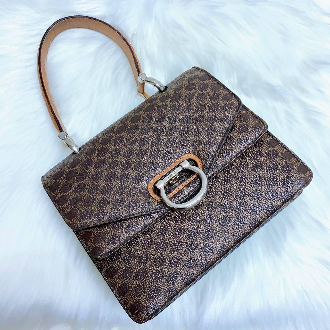 |In-Stock|CELINE 復古 Macadam PVC 馬銜扣皮革手提包 - Cnjpkitchen ❤️ 🇯🇵日本廚具 家居生活雜貨店