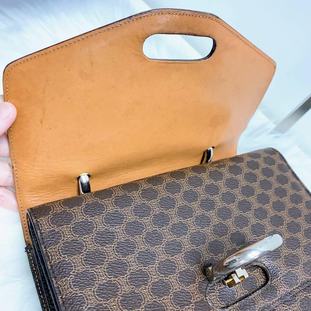 |In-Stock|CELINE 復古 Macadam PVC 馬銜扣皮革手提包 - Cnjpkitchen ❤️ 🇯🇵日本廚具 家居生活雜貨店