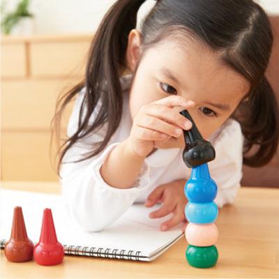 【預購】日本製 Baby color 小朋友用安全蠟筆 (12色) - Cnjpkitchen ❤️ 🇯🇵日本廚具 家居生活雜貨店