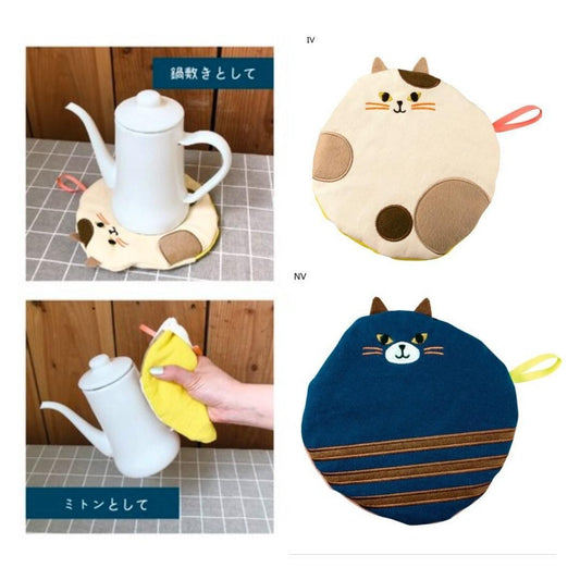 【預購】日本進口 Decole Fika 系列 貓貓隔熱墊 - Cnjpkitchen ❤️ 🇯🇵日本廚具 家居生活雜貨店