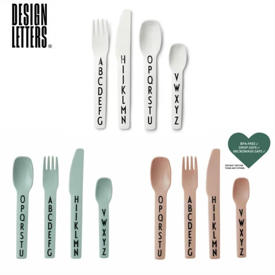 【預購】丹麥 ᴅᴇꜱɪɢɴʟᴇᴛᴛᴇʀꜱ 字母餐具四件套 - Cnjpkitchen ❤️ 🇯🇵日本廚具 家居生活雜貨店