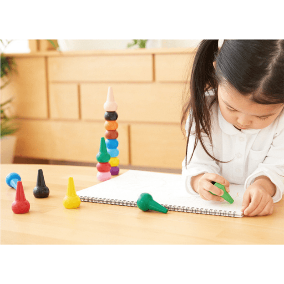 【預購】日本製 Baby color 小朋友用安全蠟筆 (12色) - Cnjpkitchen ❤️ 🇯🇵日本廚具 家居生活雜貨店