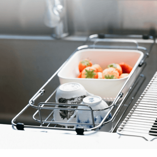 【預購】日本 Asvel 廚房可伸縮收納瀝水水槽置物架 - Cnjpkitchen ❤️ 🇯🇵日本廚具 家居生活雜貨店