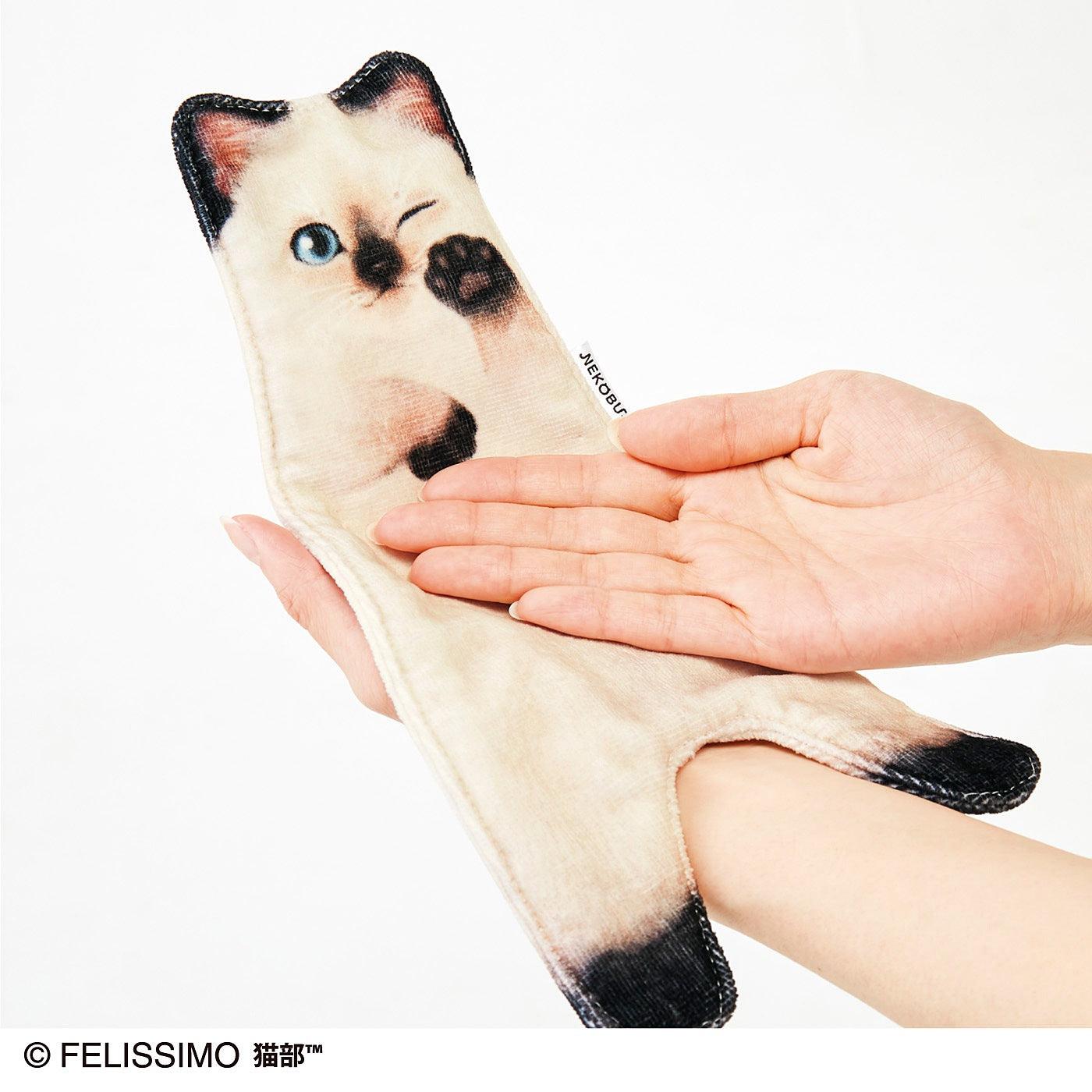 【預購】日本進口 Felissimo 貓貓純棉毛巾手帕