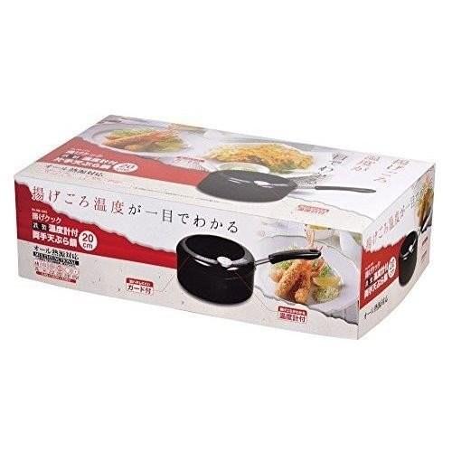 【預購】日本進口 ᴘᴇᴀʀʟ ᴋɪɴᴢᴏᴋᴜ 天婦羅油炸鍋20ᴄᴍ (附溫度計) - Cnjpkitchen ❤️ 🇯🇵日本廚具 家居生活雜貨店