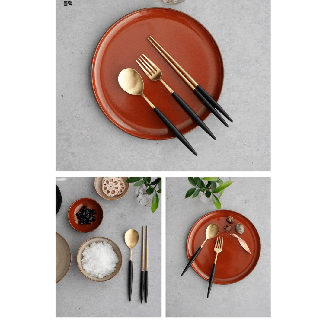 【預購】韓國製 BSF 18-10 不銹鋼 勺叉筷子套裝 (3入) - Cnjpkitchen ❤️ 🇯🇵日本廚具 家居生活雜貨店