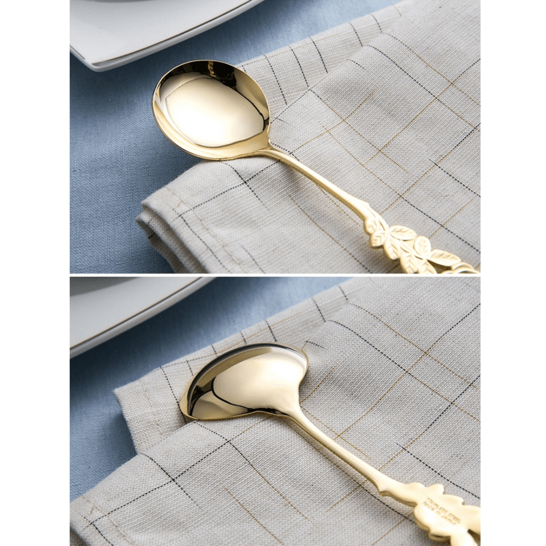 【預購】日本製 elfin 高桑金屬 不銹鋼鍍金玫瑰花餐具 - Cnjpkitchen ❤️ 🇯🇵日本廚具 家居生活雜貨店