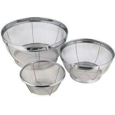 【預購】 🇯🇵日本製 Yoshikawa 不銹鋼蔬果濾盆 (3入) - Cnjpkitchen ❤️ 🇯🇵日本廚具 家居生活雜貨店