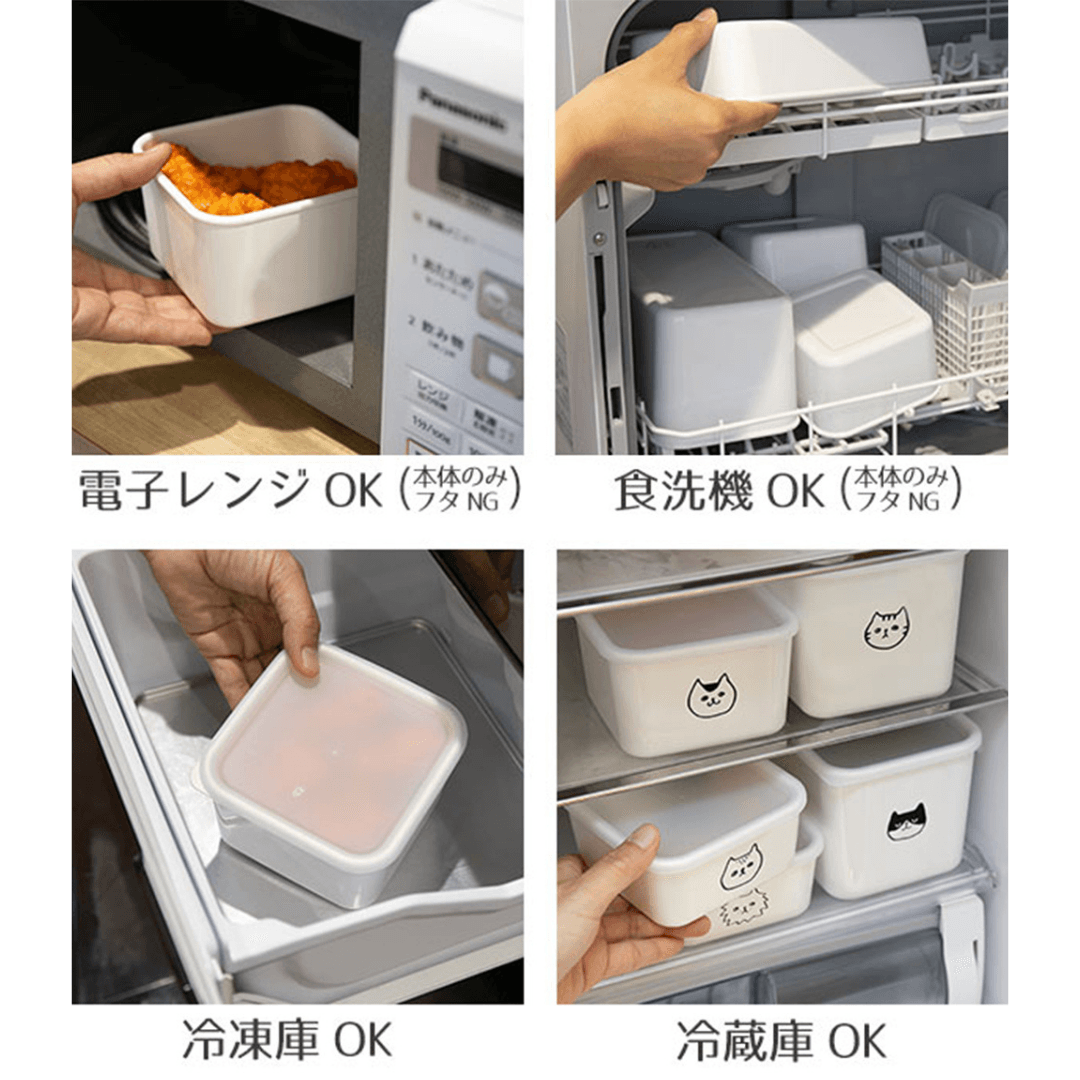 【預購】日本製 貓咪 耐熱耐冷保鮮盒 - Cnjpkitchen ❤️ 🇯🇵日本廚具 家居生活雜貨店